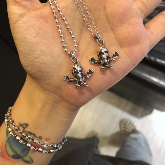 Croix Foti Small Power Skull Necklace